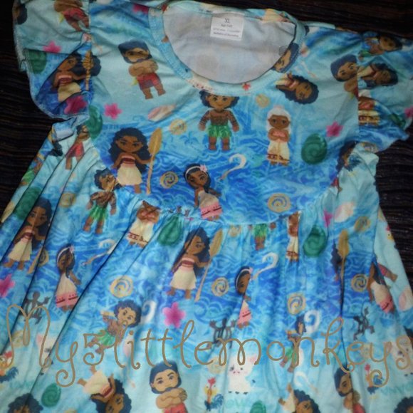 Boutique Moana Girls Sleeveless Pearl Dress - Picture 2 of 3